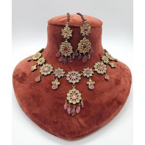 18kt Gold Kundan Diamond Polki Necklace set